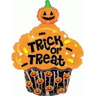 Halloween Trick or Treat Cupcake Supershape Balloon